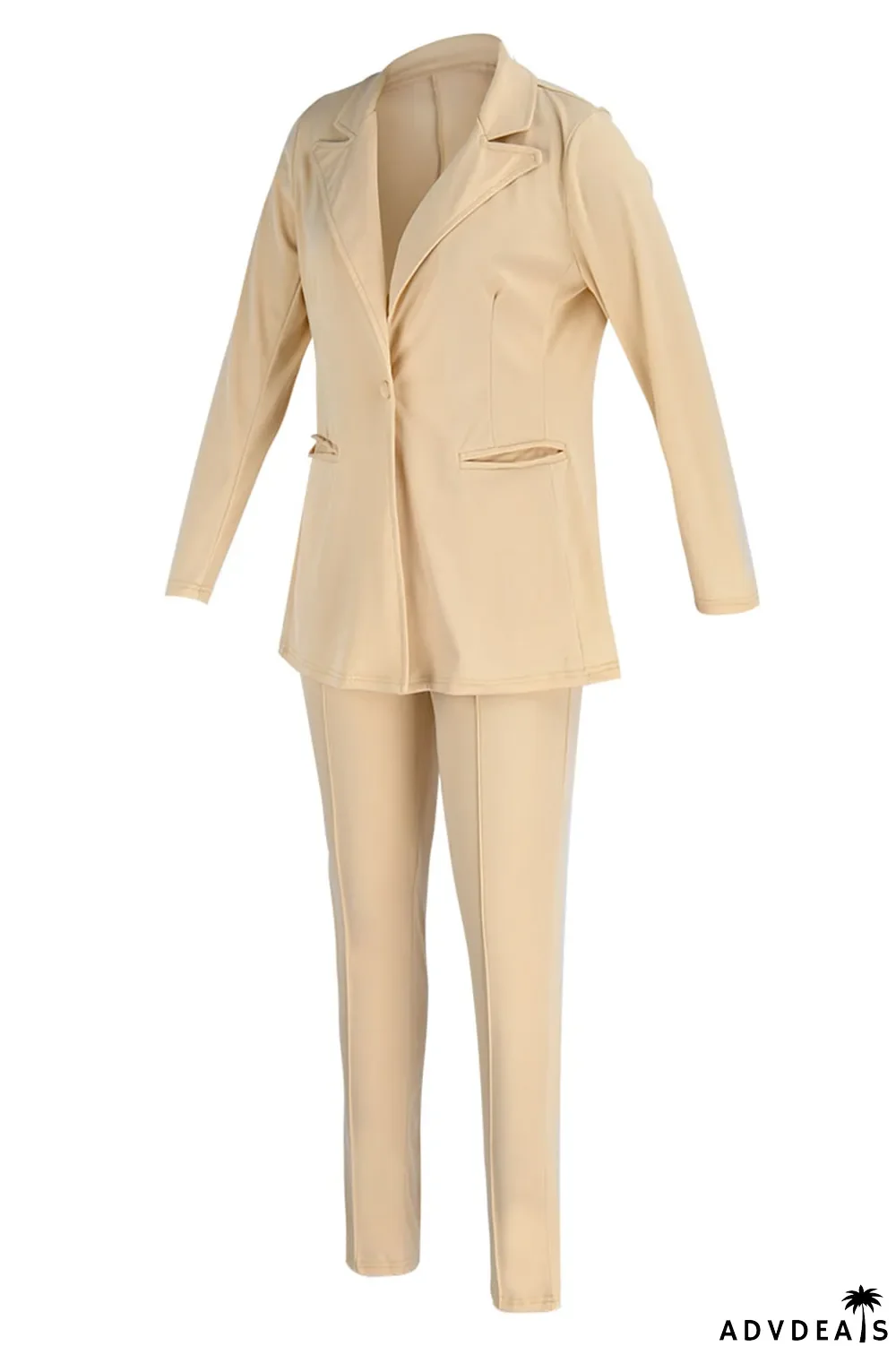 Black Casual Solid Patchwork Turn-back Collar Long Sleeve Two Pieces