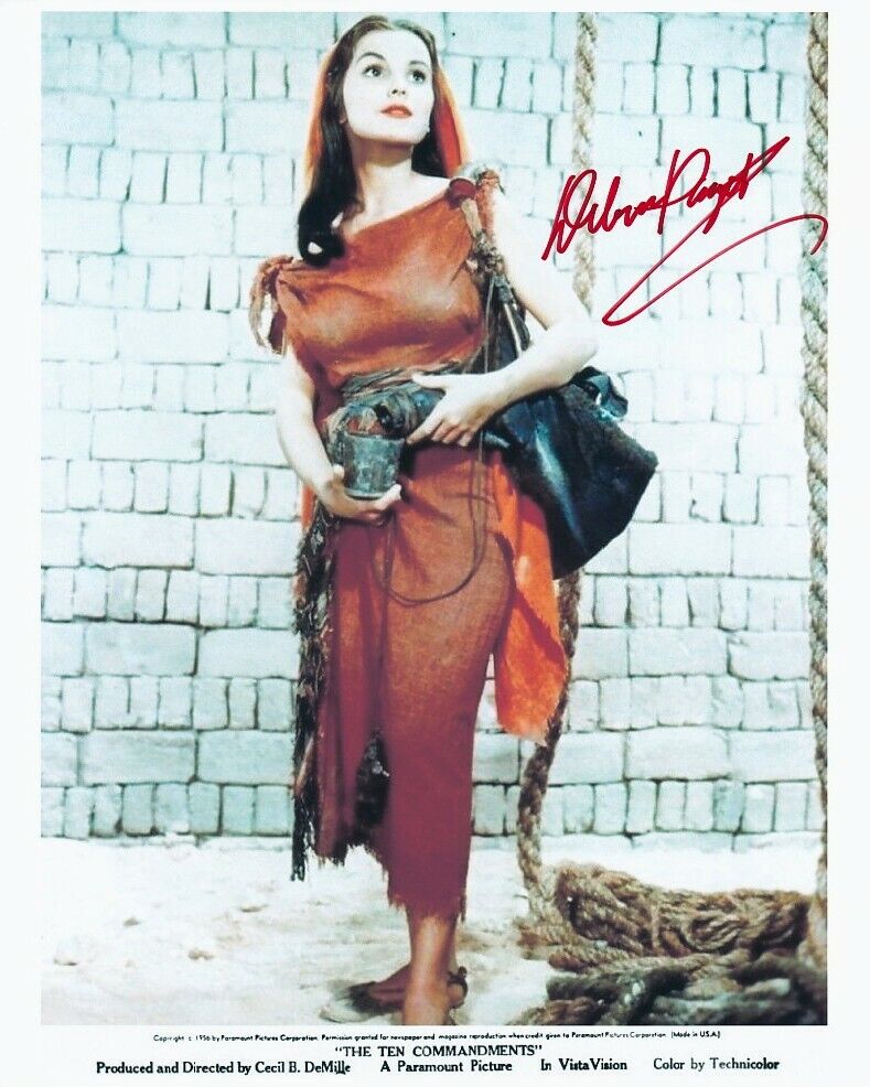 DEBRA PAGET hand-signed THE TEN COMMANDMENTS 8x10 lifetime coa BEAUTIFUL CLOSEUP