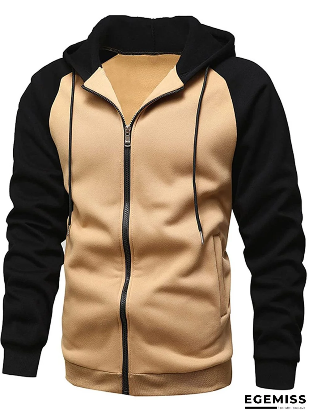 Men's Color Blocking Fashion Raglan Sleeve Casual Sports Coat | EGEMISS