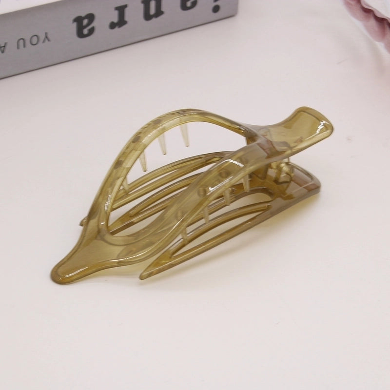 Women’s Lady Classic Style Solid Color Plastic Stoving Varnish Hair Clip