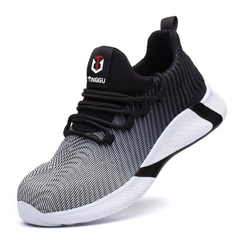 Men Safety Work Shoes with Steel Toe Cap Puncture-Proof Walking Felt Boots Insulation 6KV Lightweight Breathable Fashion Sneaker