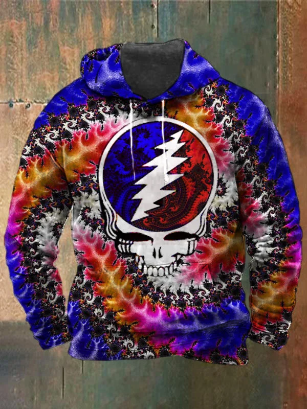 Unisex Skull Print Heavyweight Hoodies