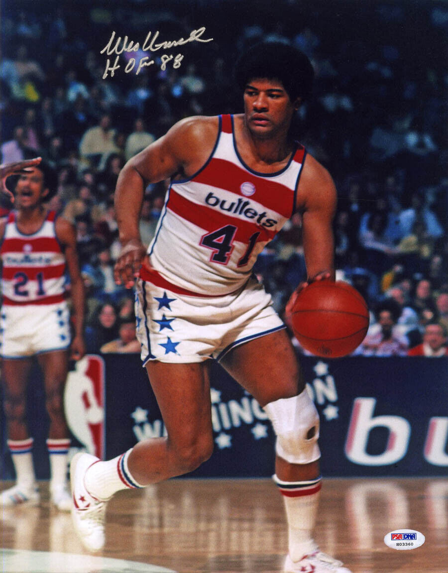 Wes Unseld SIGNED 11x14 Photo Poster painting + HOF 88 Washington Bullets PSA/DNA AUTOGRAPHED