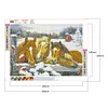 >SALE<Handmade DIY Full Round Drill Diamond Painting 5D Fence Horse Poster Kit