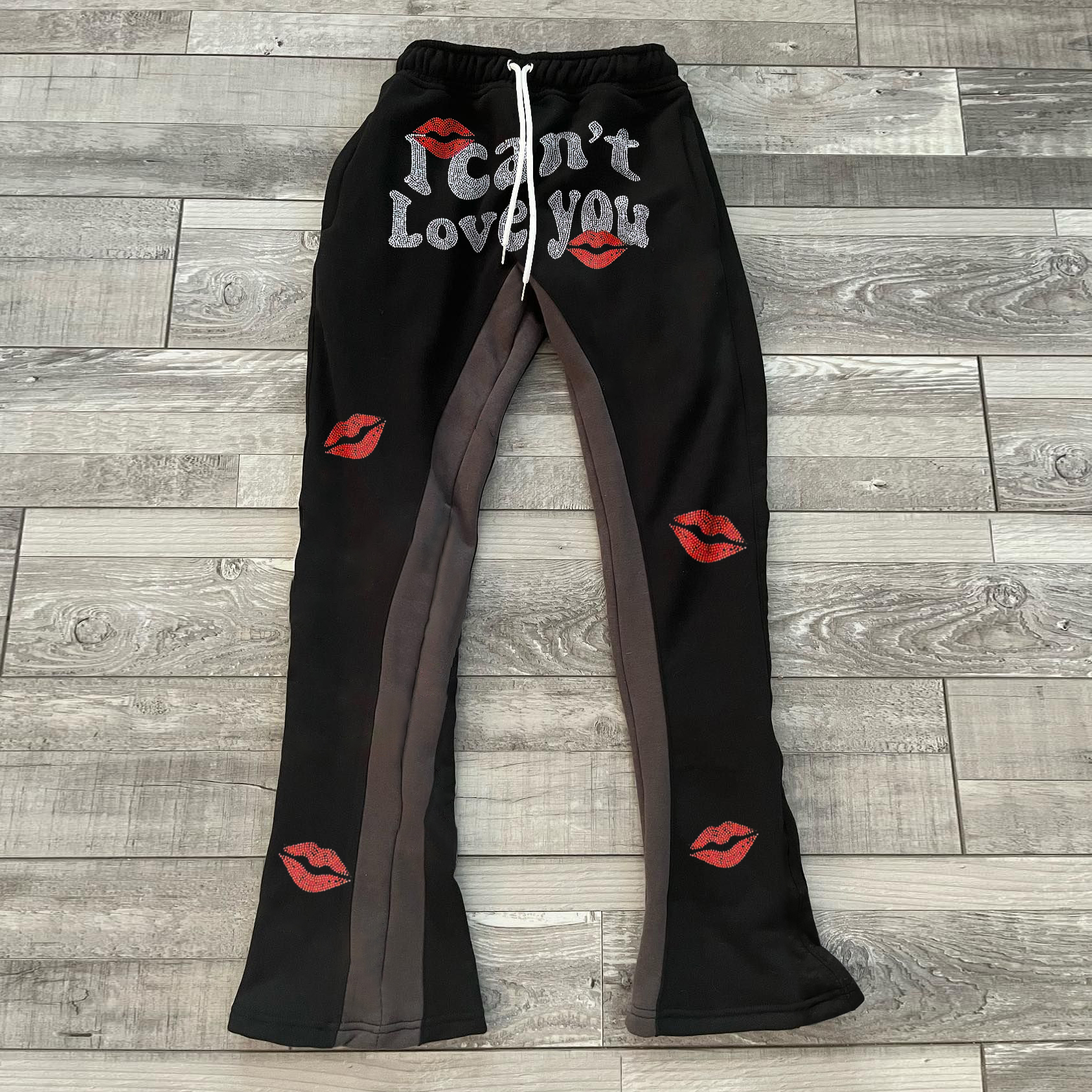 Trendy Colorblock Casual Printed Flared Pants