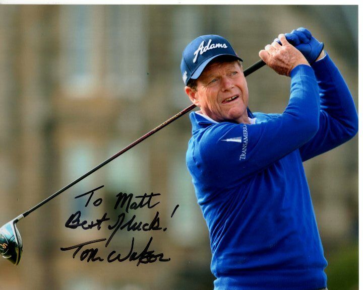 TOM WATSON Autographed Signed PGA GOLF Photo Poster paintinggraph - To Matt