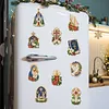 10PCS DIY Pearl Diamond Painting Christmas Fridge Magnets, Sparkling Rhinestone Refrigerator Magnet Craft Kit for Home Decor & Gifts