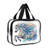 DIY Pferd Diamant Kunst Strass Make-up Tasche Transparent PVC Aufbewahrungspack Geschenk