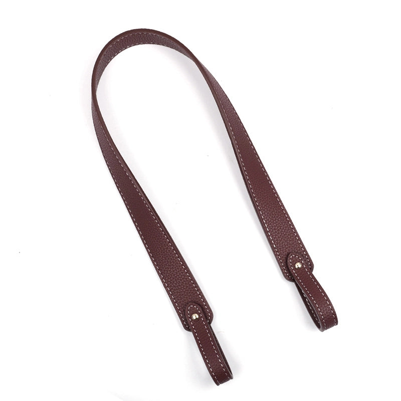 Suitable For H Family Food Basket Wide Shoulder Strap Shoulder Diagonal Lychee Pattern Underarm Bag Accessories Underarm Bag Replacement Pu Bag Strap