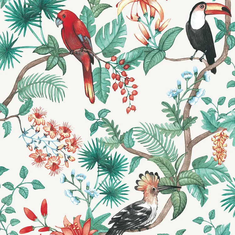 Birds of Paradise Peel And Stick Wallpaper