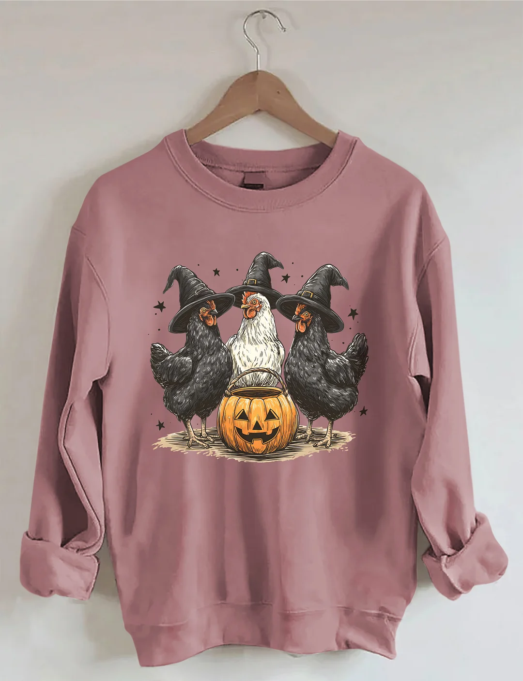 Pumpkin Chicken Fall Retro Halloween Sweatshirt