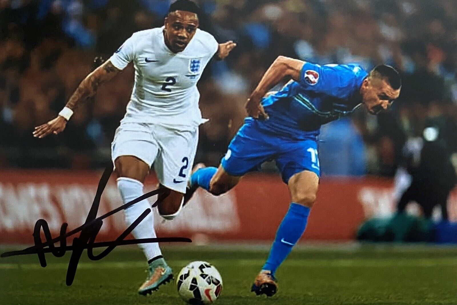Nathaniel Clyne Genuine Hand Signed England 6X4 Photo Poster painting 2