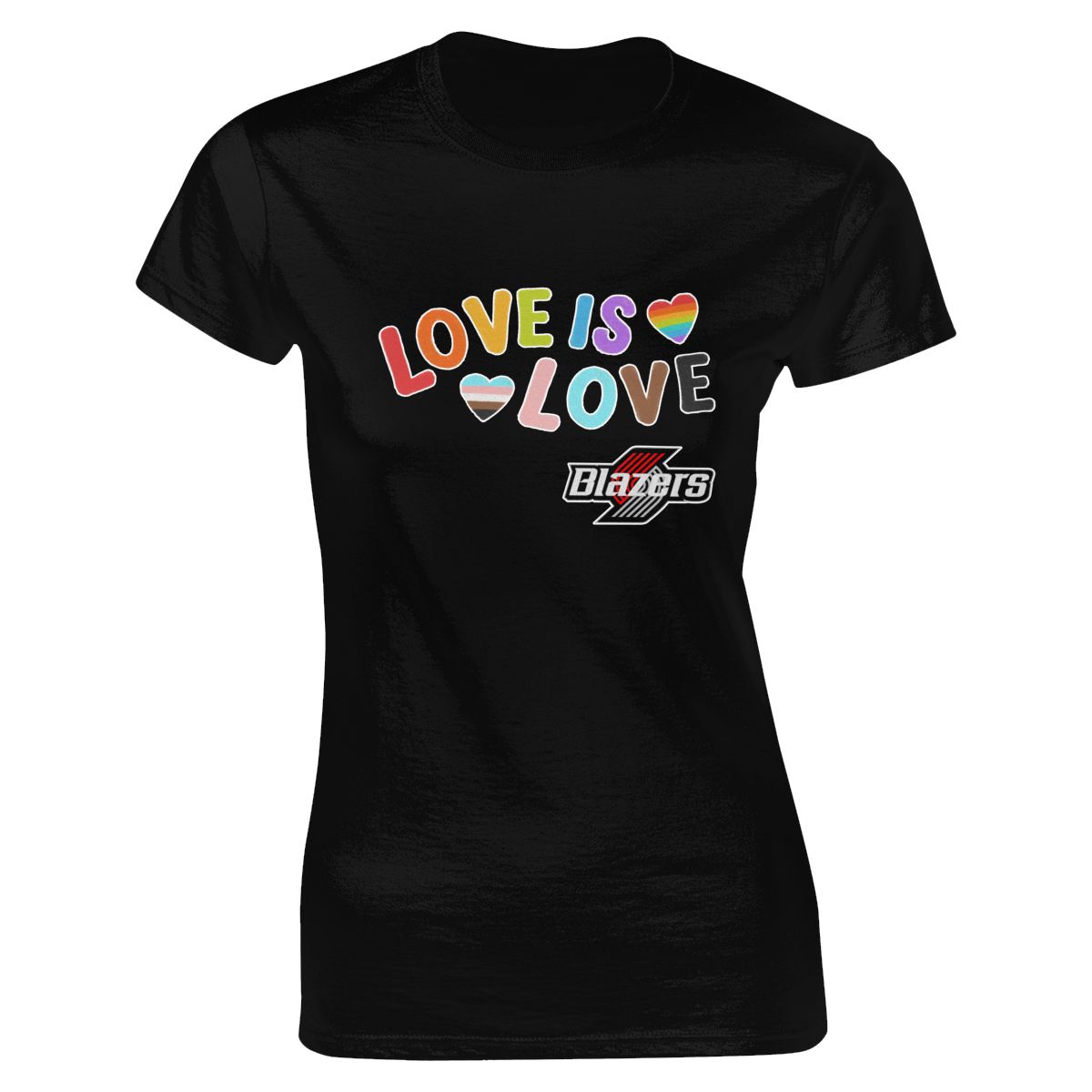 Portland Trail Blazers Love Pride Women's Soft Cotton T-Shirt