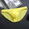 Men's Ice Silk Bikini Solid Seamless Briefs