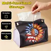 DIY PU Diamond Painting Tissue Box Kit Desktop Tissue Holder with Rhinestone Diamond Desk Decorative Tissue Box for Adults Desktop Storage Organizer (Sunflower)