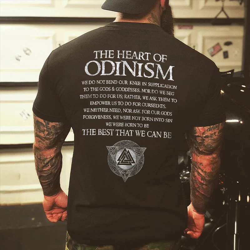 Livereid The Heart Of Odinism Print T-shirt - Livereid