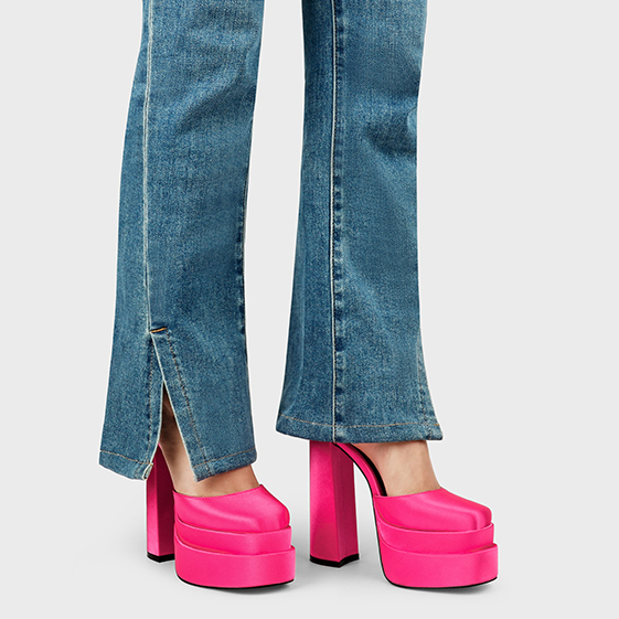 150mm Women's Sexy High Heels Platforms Pumps Square Toe Chunky Block Heels Rhinestone Party Shoes-MERUMOTE