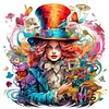 Diamond Painting-DIY Full Round Drill Mad Hatter Alice(40*40 CM)