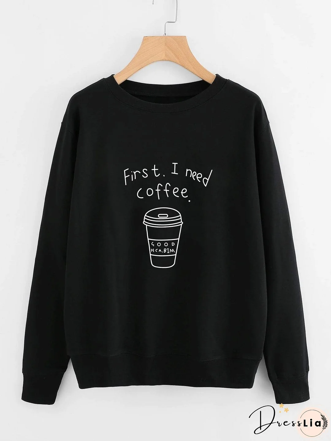 Slogan & Cartoon Graphic Sweatshirt