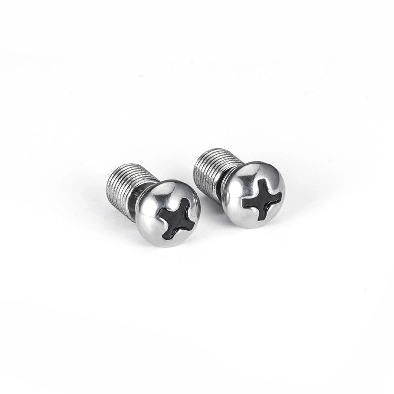 1 Pair Hip-Hop Geometric Titanium Steel Ear Studs