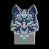 DIY Diamond Painting 7 Color Night Light Lamp Home Decoration Ornament Gift Kit(Wolf)