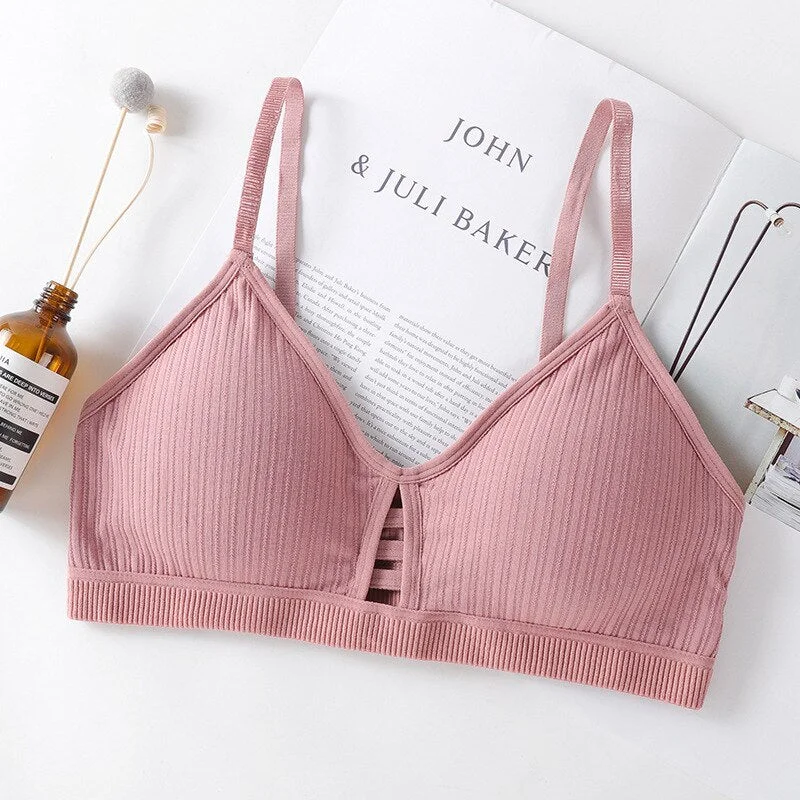 Women Tube Top Sexy Bra Crop Top Female Seamless Underwear Push Up Bra Comfort Cropped Cotton Bralette Sexy Lingerie Bandeau Top