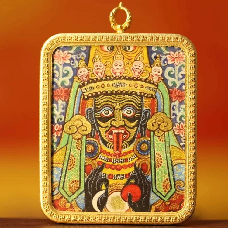 Thangka Buddha Wealth and Prosperity Zakiram Goddess of Wealth Square Thangka