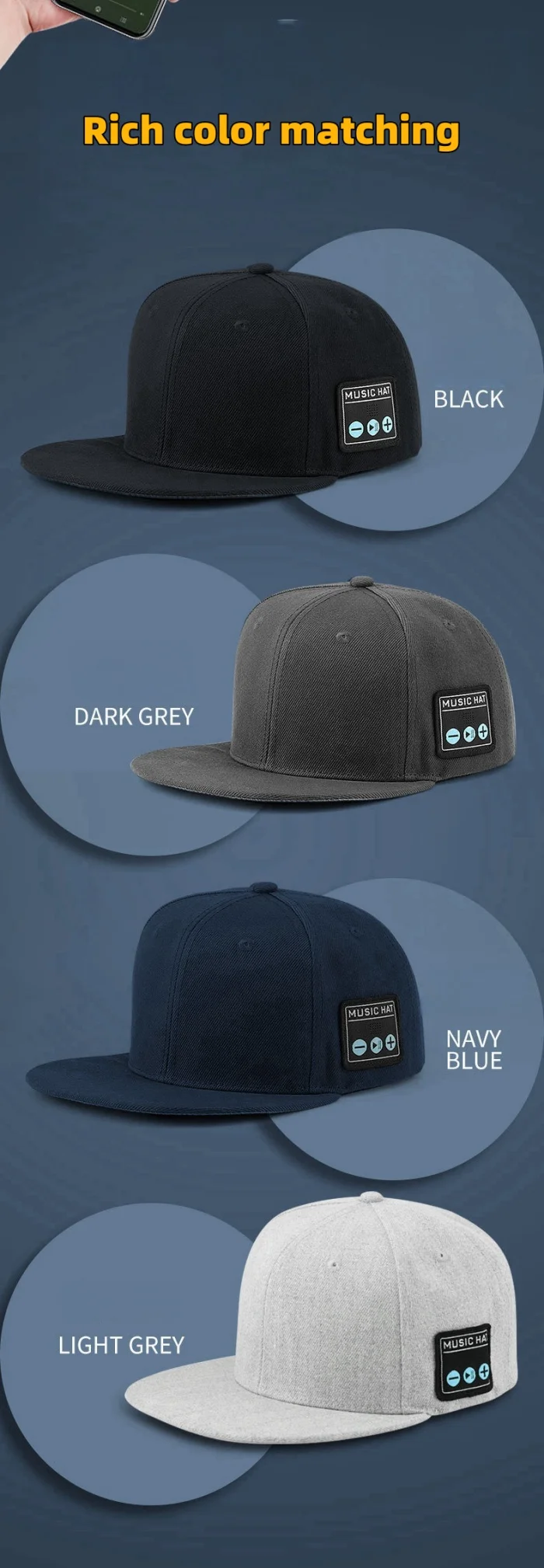 Bluetooth Music Headphone Cap