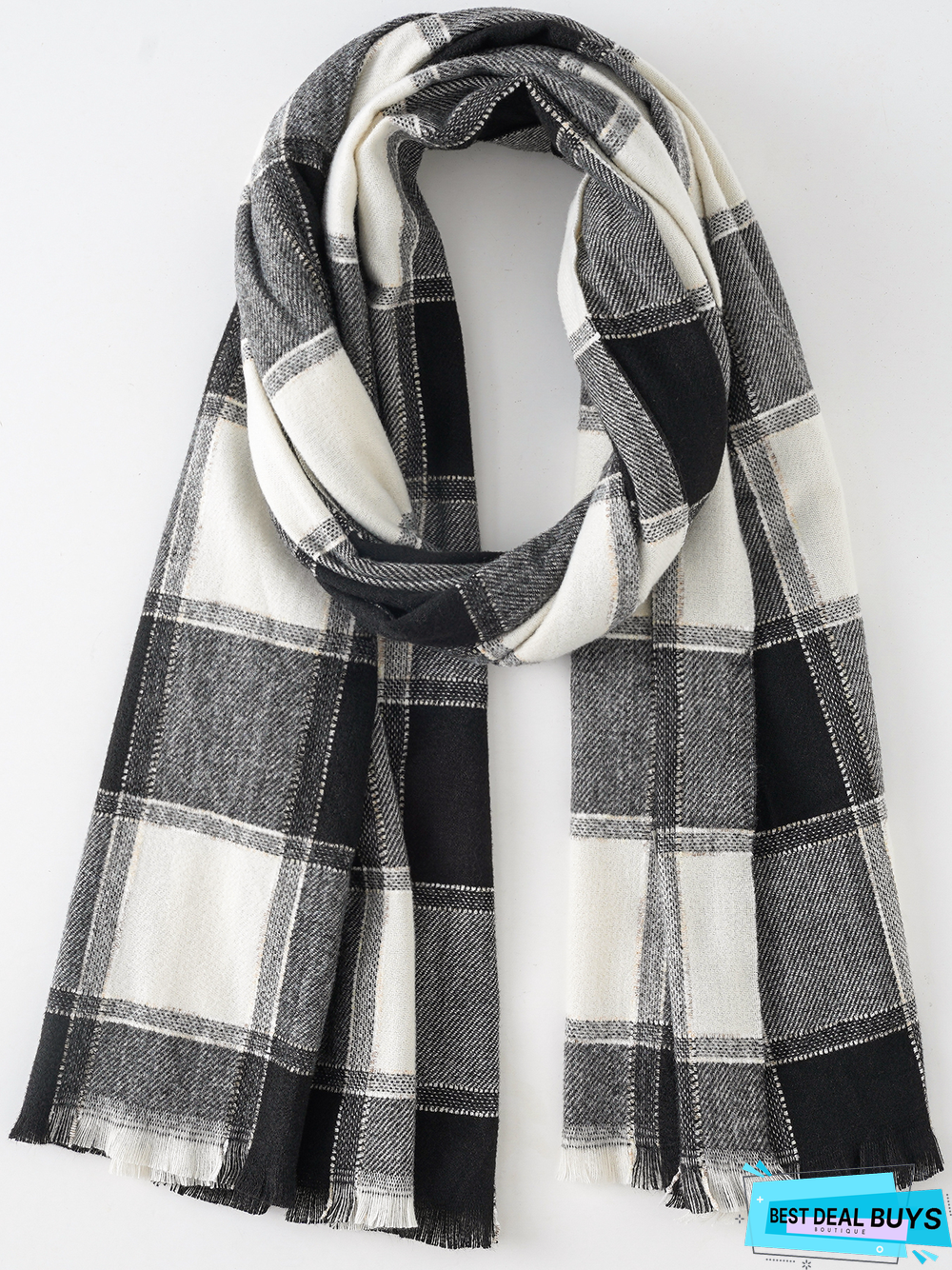 Casual Checkered Pattern Scarves Sweaters Coats Coats Everyday Commuting Accessories