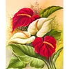 Diamond Painting -DIY Full Square Drill Red White Flower(50*40 CM)
