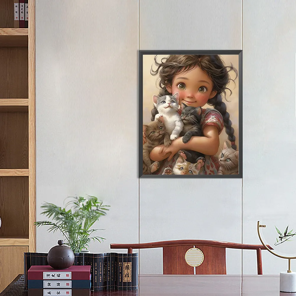 Full Round Diamond Painting 40*50cm - Sweet Girl