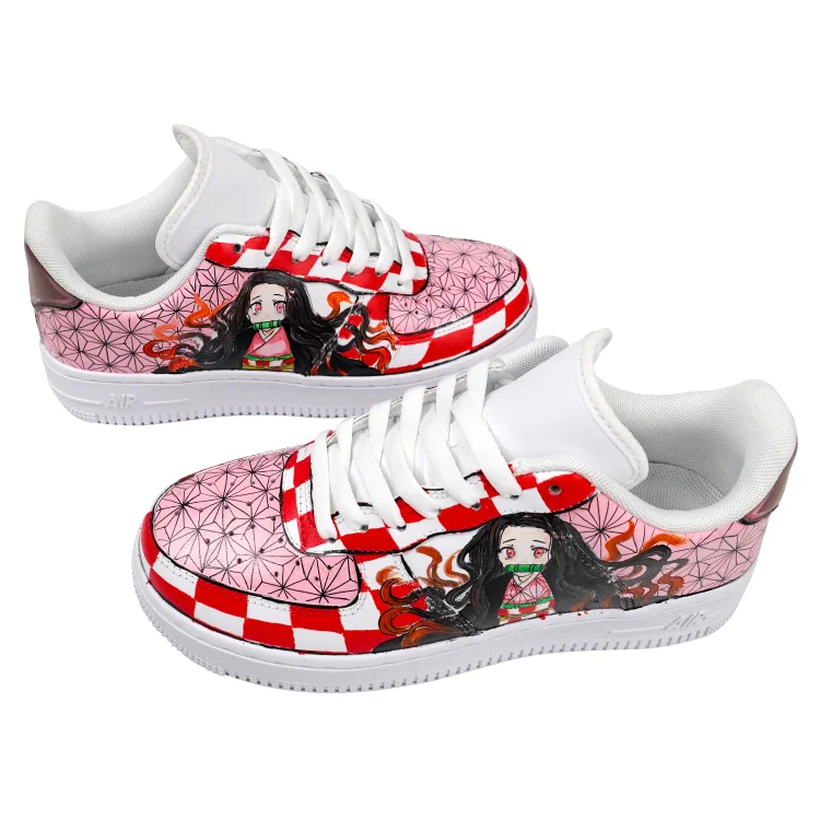 Oversart Custom Hand-Painted Shoes  "Anime Cute Girl"