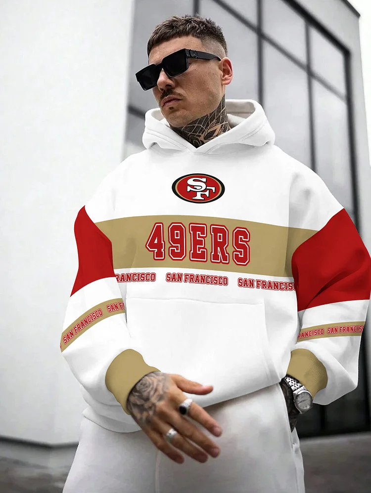 San Francisco 49ers  Printed Hooded Pocket Pullover Hoodie