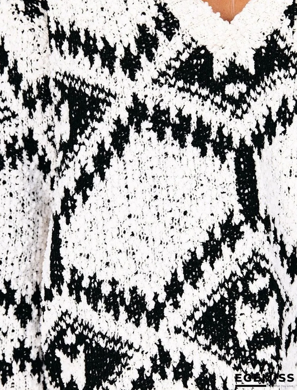 Long-sleeved Loose Knitted Pullover Sweater | EGEMISS