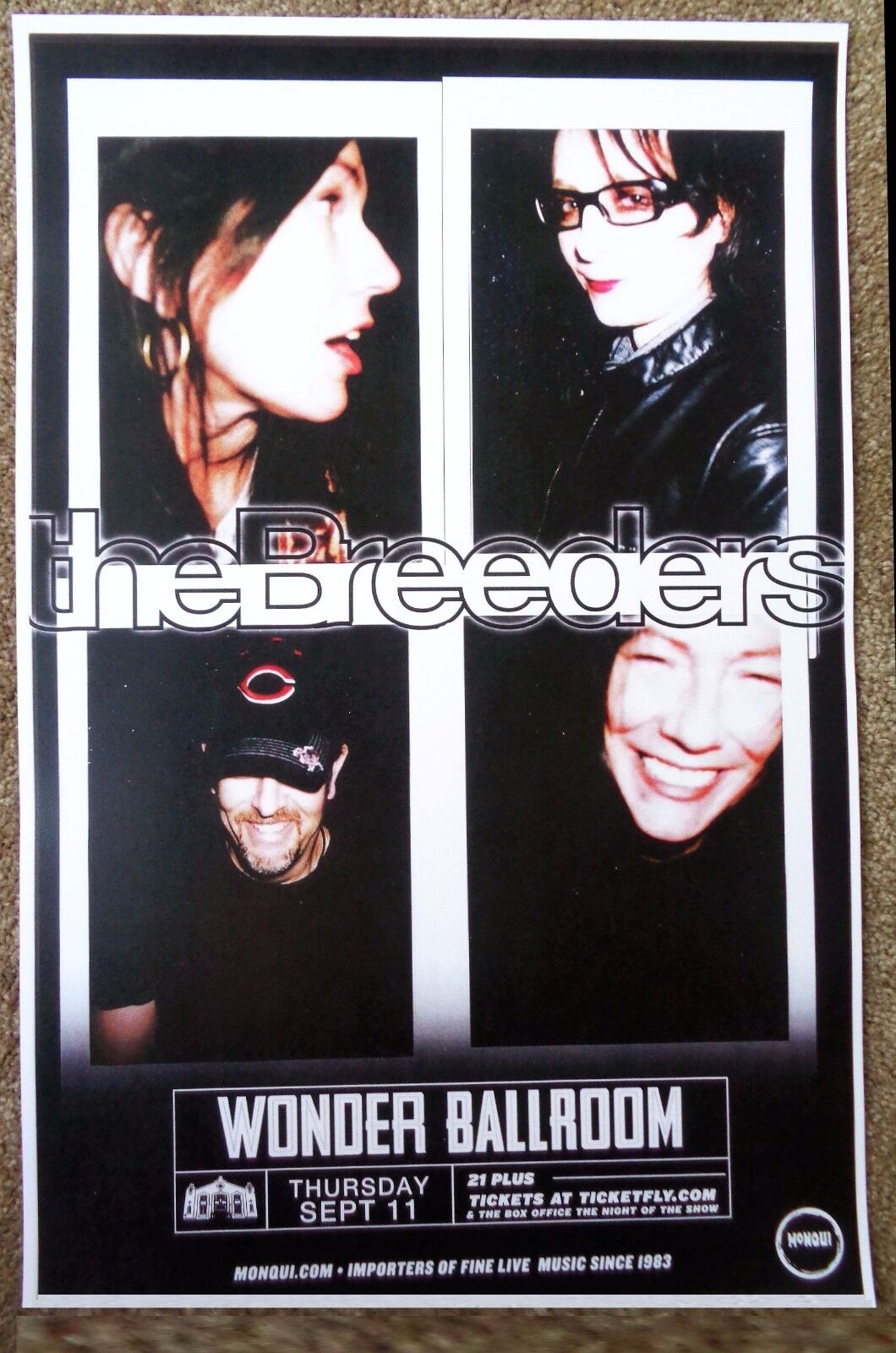 THE BREEDERS 2014 Gig POSTER Portland Oregon Concert