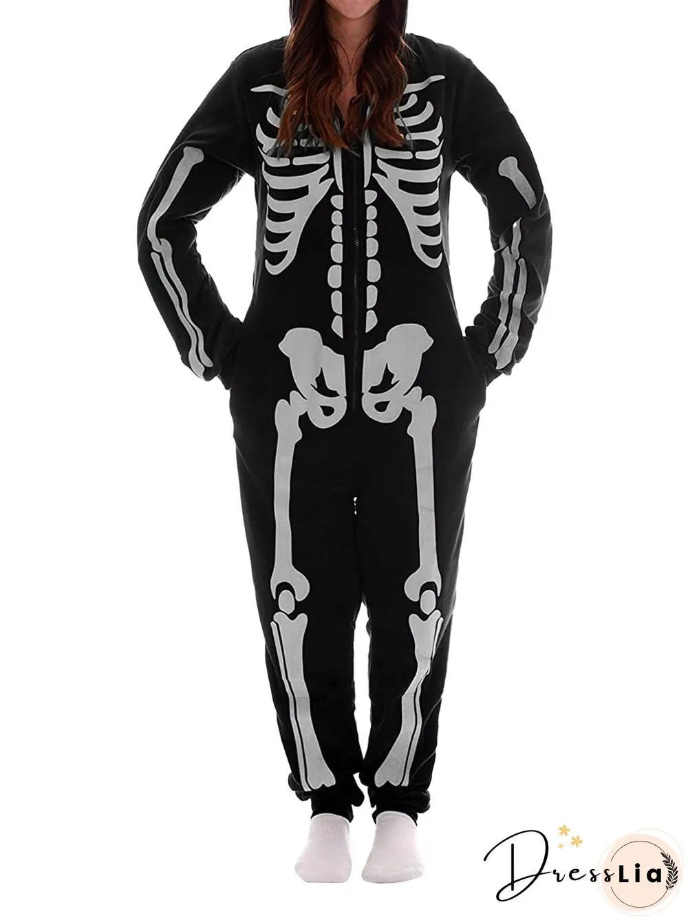 Skull Party Print High Elastic loose h-line regular plus size parents children sets