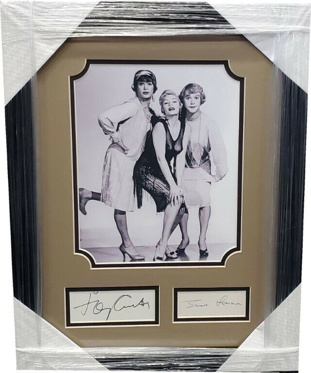 Tony Curtis Jack Lemon Signed autographed Cuts w/ 8x10 Photo Poster painting Some Like it Hot