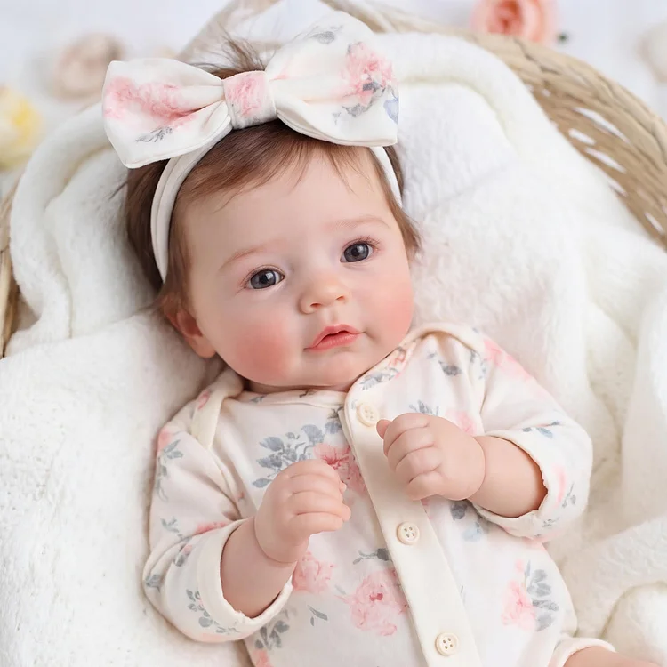 [Pre-Order] 17" Heartbeat Baby Toddler with Lifelike Regular Pumps, Reborn Girl Doll with Posable Limbs and Rooted Hair