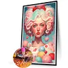 uk.everydayedeals (Limited Stock)Diamond Painting - Round AB Drills - Ice Cream Girl(45*65cm)