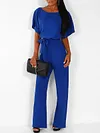 Loose Batwing Sleeves+Wide Leg Jumpsuits