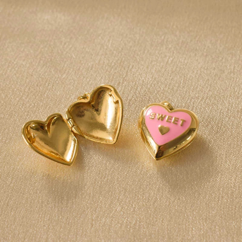 1 Piece 19 * 19mm Copper Zircon Heart Shape Jewelry Accessories Pendant