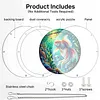 (18.5cm)DIY Acrylic Jigsaw Puzzle Window Hanging with Hanging Chain DIY Stained Glass Decoration Round Window Puzzle Decor for DIY Craft Project (Goldfish)