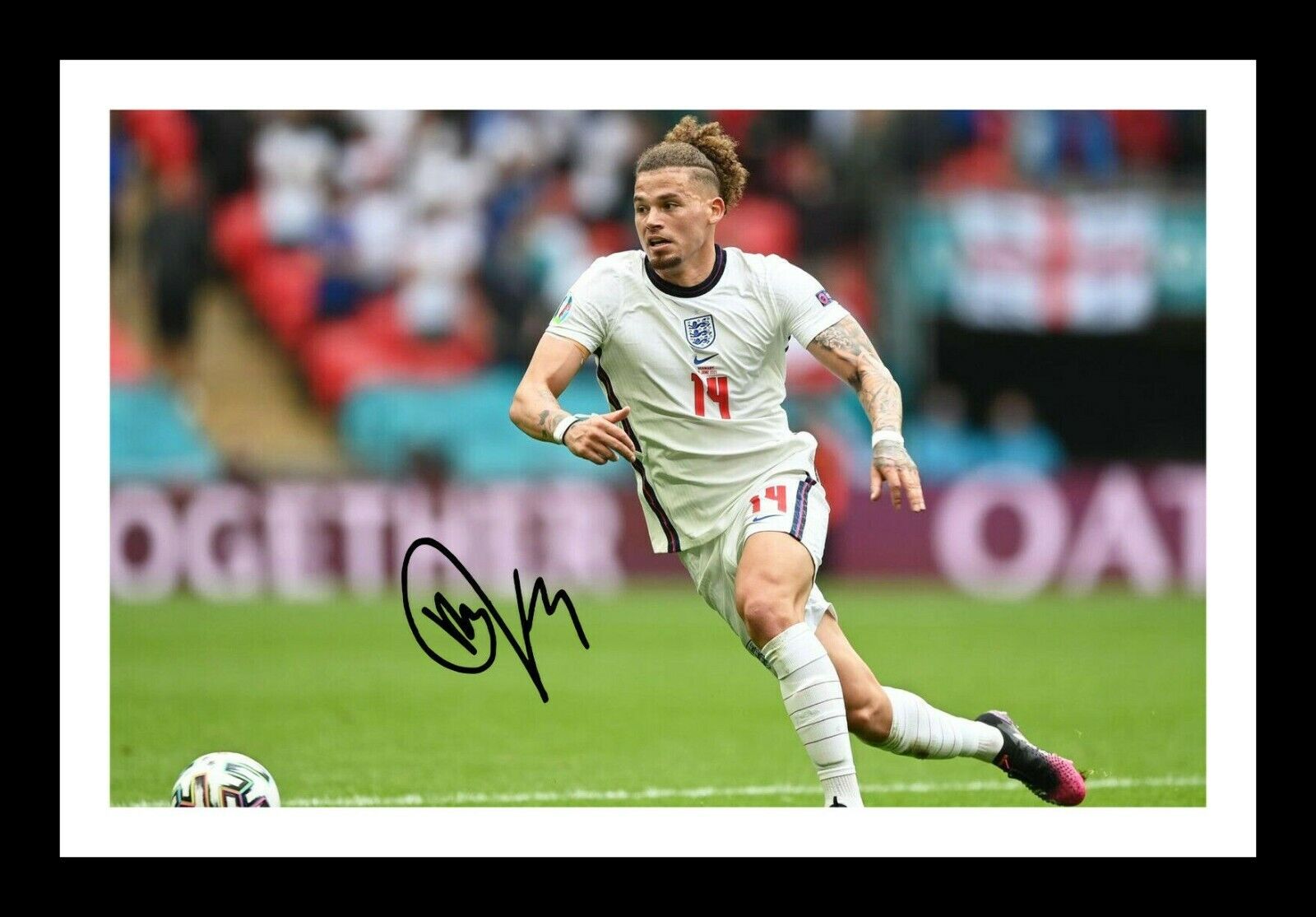 Kalvin Philips - England Euro 2020 2021 Autograph Signed & Framed Photo Poster painting