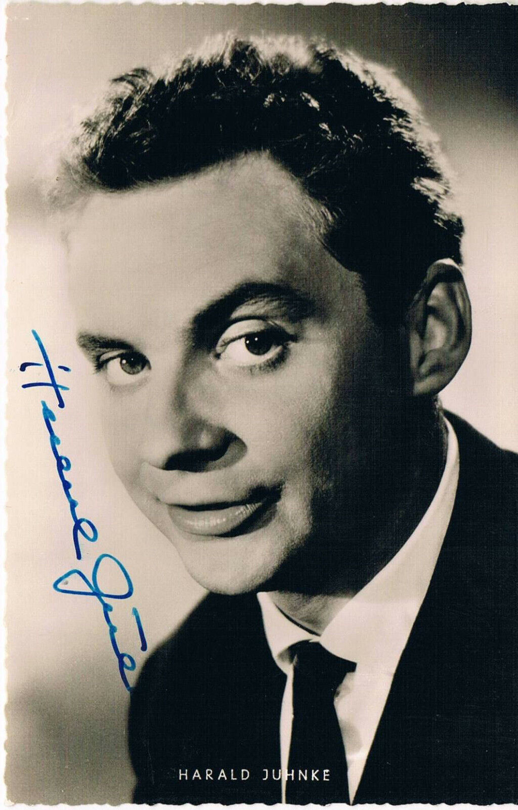 Harald Juhnke 1929-2005 autograph signed postcard Photo Poster painting 3.5x5.5 German actor