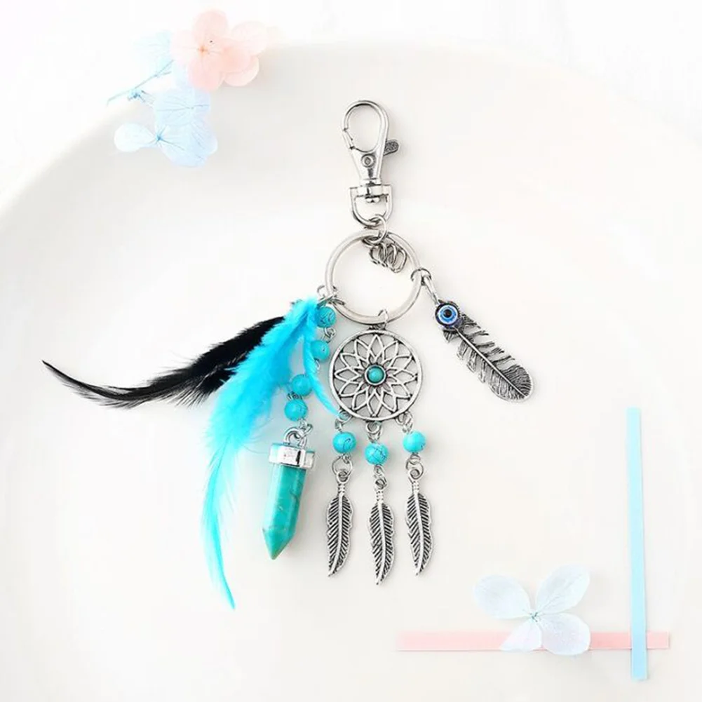 Alloy Aesthetic Key Chain with Tassel Bag Pendant for Women Car Key Purse Wallet