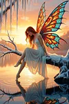Luxury AB Velvet Diamond Painting Kit - Butterfly Fairy