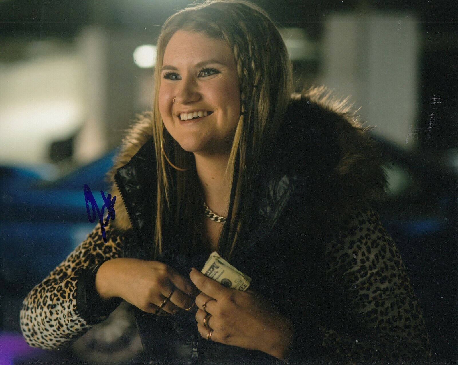 JILLIAN BELL signed (OFFICE CHRISTMAS PARTY) 8X10 Photo Poster painting *Trina* PROOF W/COA #2