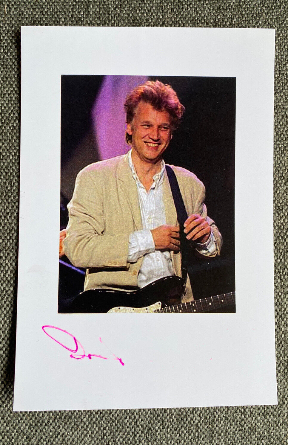 David Knopfler Autograph Card 3 7/8x5 11/16in Autographed Signed