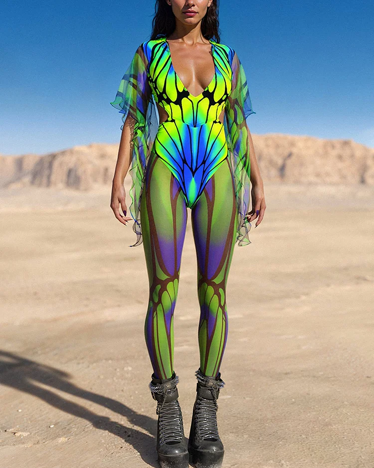 Butterfly Hooded Fairy Jumpsuit