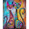 (Multi-Style) Abstract Cat Painting-11CT Stamped Cross Stitch 40*50cm/15.75*19.69in tapestrymarket